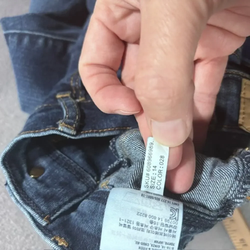 Abercrombie Kids Girls Straight Leg Jeans - Size 14 (Runs Small)
